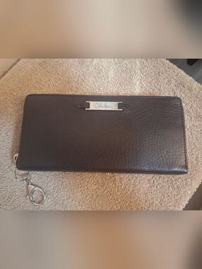 COLE HAAN brown Leather Long Zip Wallet